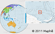 Political Location Map of Manus, highlighted country