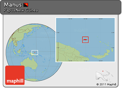 Savanna Style Location Map of Manus