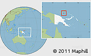 Savanna Style Location Map of Manus, highlighted country, within the entire country