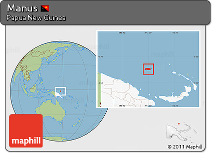 Savanna Style Location Map of Manus, highlighted country