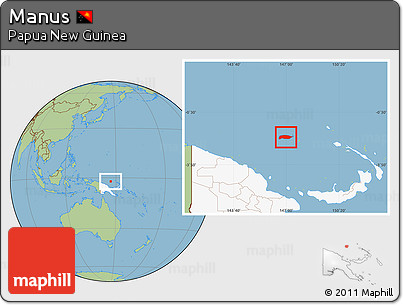 Savanna Style Location Map of Manus, highlighted country