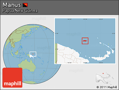 Savanna Style Location Map of Manus, highlighted country