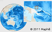 Shaded Relief Location Map of Manus, highlighted country, within the entire country