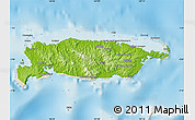 Physical Map of Manus, shaded relief outside