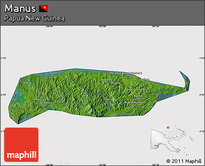 Satellite Map of Manus, cropped outside