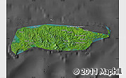 Satellite Map of Manus, darken, desaturated