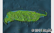 Satellite Map of Manus, darken