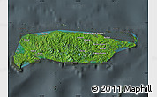 Satellite Map of Manus, darken, semi-desaturated