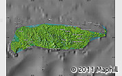 Satellite Map of Manus, desaturated