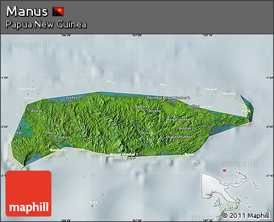 Satellite Map of Manus, lighten
