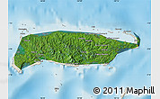 Satellite Map of Manus, shaded relief outside