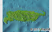 Satellite Map of Manus, single color outside