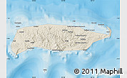 Shaded Relief Map of Manus, political outside