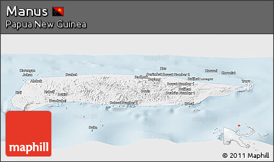 Gray Panoramic Map of Manus