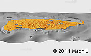 Political Panoramic Map of Manus, darken, desaturated