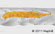 Political Panoramic Map of Manus, desaturated