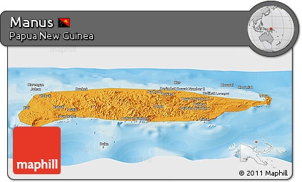 Political Panoramic Map of Manus