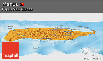 Political Panoramic Map of Manus