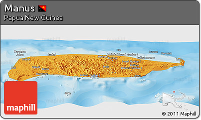 Political Panoramic Map of Manus
