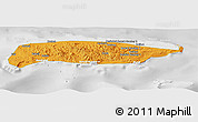 Political Panoramic Map of Manus, lighten, desaturated