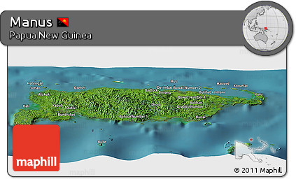 Satellite Panoramic Map of Manus