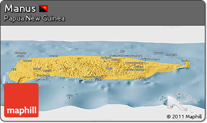 Savanna Style Panoramic Map of Manus