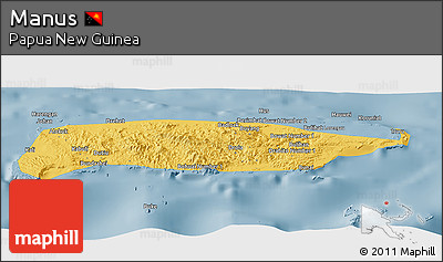 Savanna Style Panoramic Map of Manus