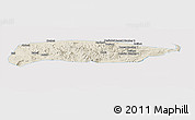 Shaded Relief Panoramic Map of Manus, cropped outside