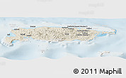 Shaded Relief Panoramic Map of Manus, lighten