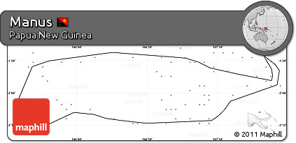 Blank Simple Map of Manus, no labels