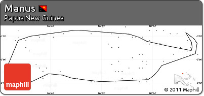 Blank Simple Map of Manus, no labels