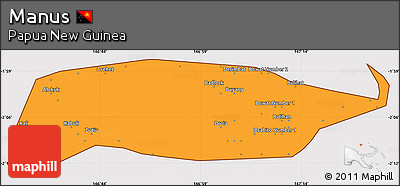 Political Simple Map of Manus, cropped outside