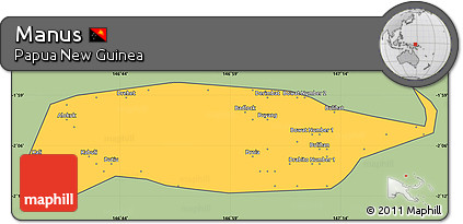 Savanna Style Simple Map of Manus, cropped outside