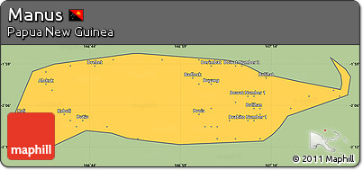 Savanna Style Simple Map of Manus, cropped outside