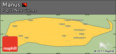 Savanna Style Simple Map of Manus, cropped outside