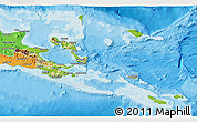 Physical 3D Map of Milne Bay, political outside