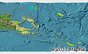 Physical 3D Map of Milne Bay, satellite outside