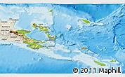 Physical 3D Map of Milne Bay, shaded relief outside