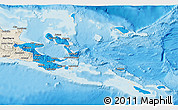 Political 3D Map of Milne Bay, shaded relief outside