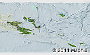 Satellite 3D Map of Milne Bay, lighten