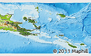 Satellite 3D Map of Milne Bay, physical outside
