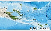 Satellite 3D Map of Milne Bay, shaded relief outside