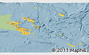 Savanna Style 3D Map of Milne Bay, single color outside