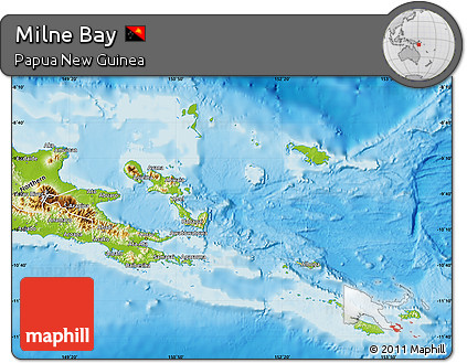 Physical Map of Milne Bay