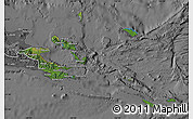 Satellite Map of Milne Bay, desaturated