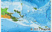 Satellite Map of Milne Bay, political outside