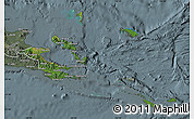 Satellite Map of Milne Bay, semi-desaturated