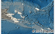 Shaded Relief Map of Milne Bay, darken