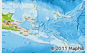 Shaded Relief Map of Milne Bay, physical outside