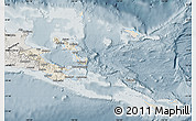 Shaded Relief Map of Milne Bay, semi-desaturated
